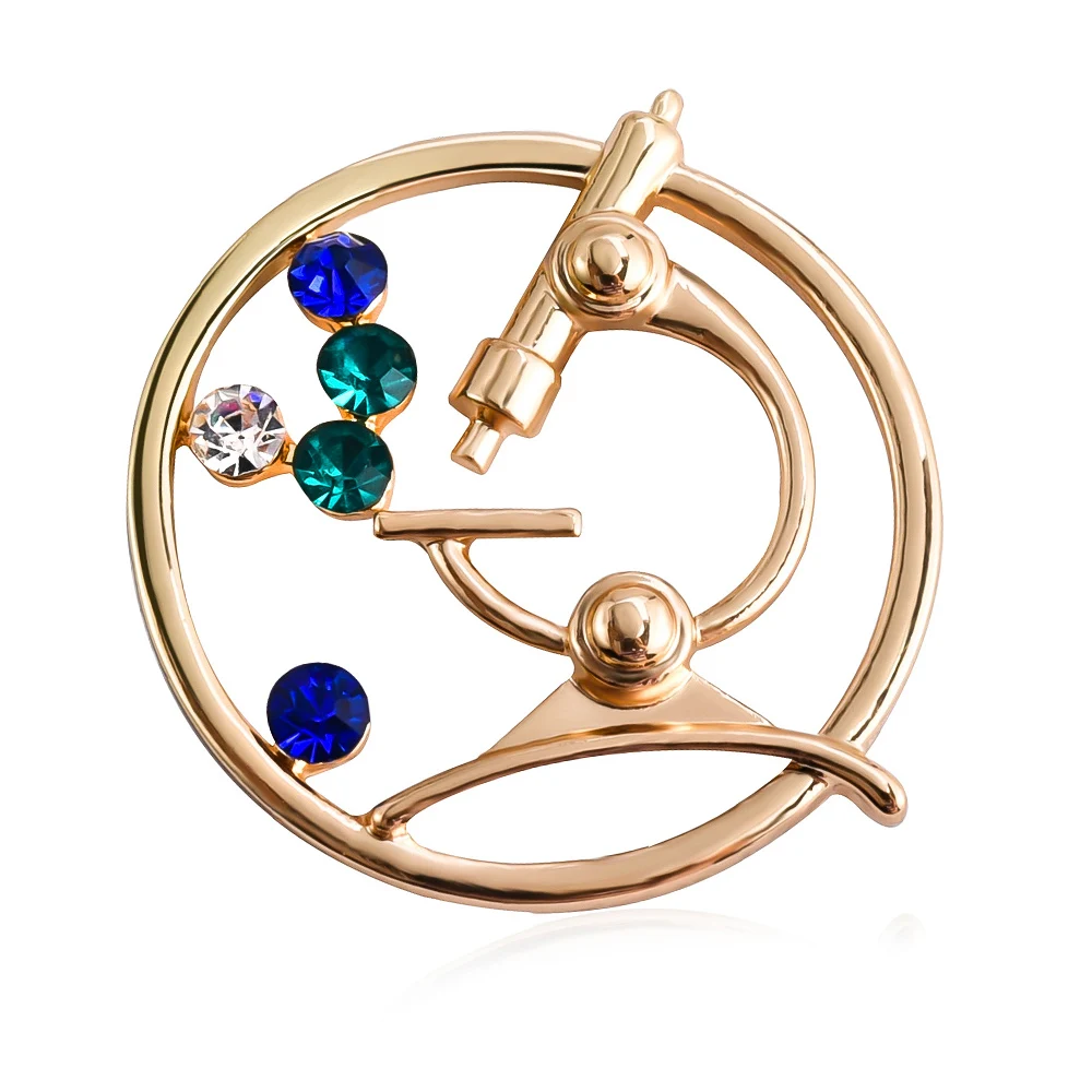 Научные лабораторные Броши с микроскопом значок для свитера учёного врача