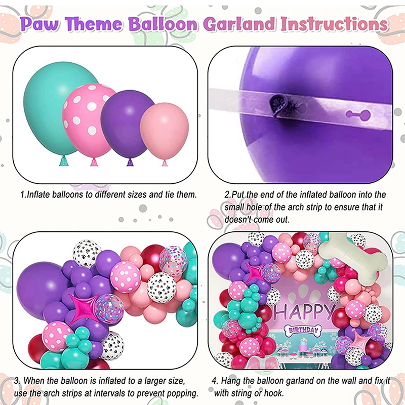 Собачий коготь кость серия воздушный шар гирлянда арка вечеринка для домашних