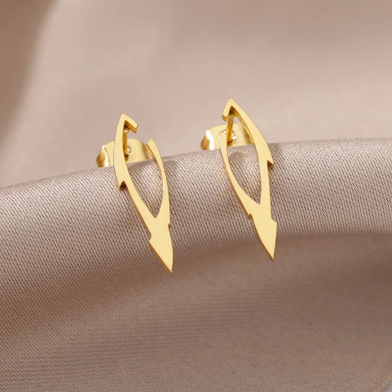 

GothTribal Totem Tattoo Earrings For Women Men Punk Vintage Balck Sliver Color Stainelss Steel Earrings Religious Jewelry