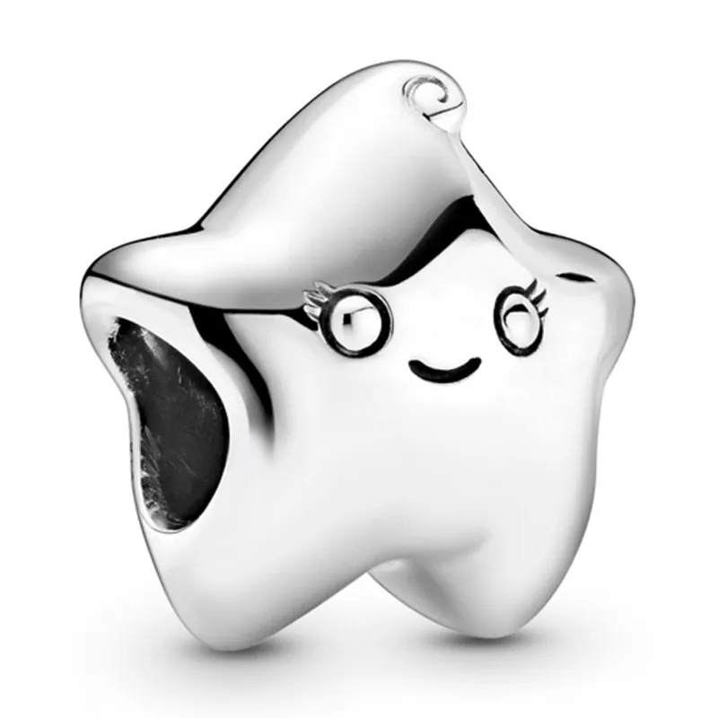 

Original Moments Smooth Cute Isa The Star Beads Charm Fit Pandora Women 925 Sterling Silver Bracelet Bangle Diy Jewelry