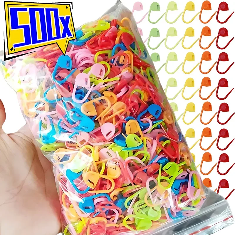 50-500 шт. разноцветные пластиковые маленькие зажимы из смолы маркеры для стежков с