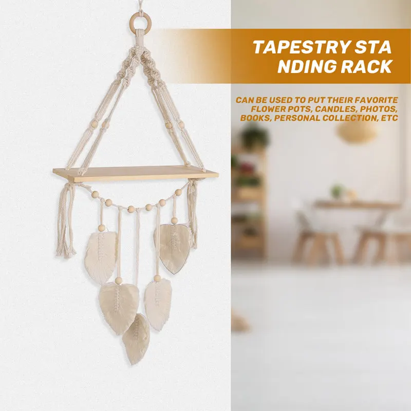 Плавающая рамка в виде листьев гобелен художественная полка богемном стиле