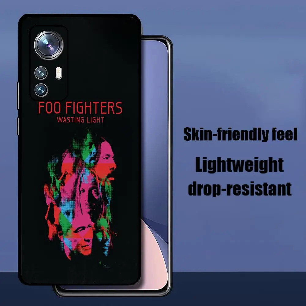Фото Чехол для телефона F-Foo Band F-Fighters для Xiaomi Redmi Note 15 14T 13Lite 12S 5g 4g Pro Plus, мягкий чехол, черный, полная защита №4