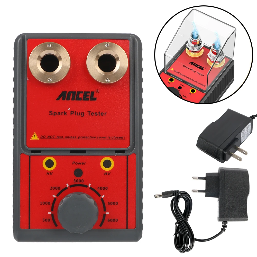 

Diagnostic Tool Spark Plug Analyzer Car Accessory Double Hole Analyzer Car Spark Plug Tester 220V 110V Ignition System Tester