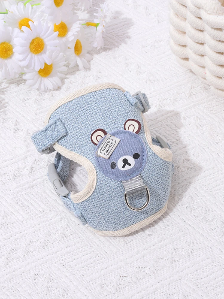 Cute Dog Strap Leash Small Pet Cat Bunny Collar Chest Strap Dog Rope Maltese Chihuahua Puppy Leash Ultra Small Pet Harness New images - 6