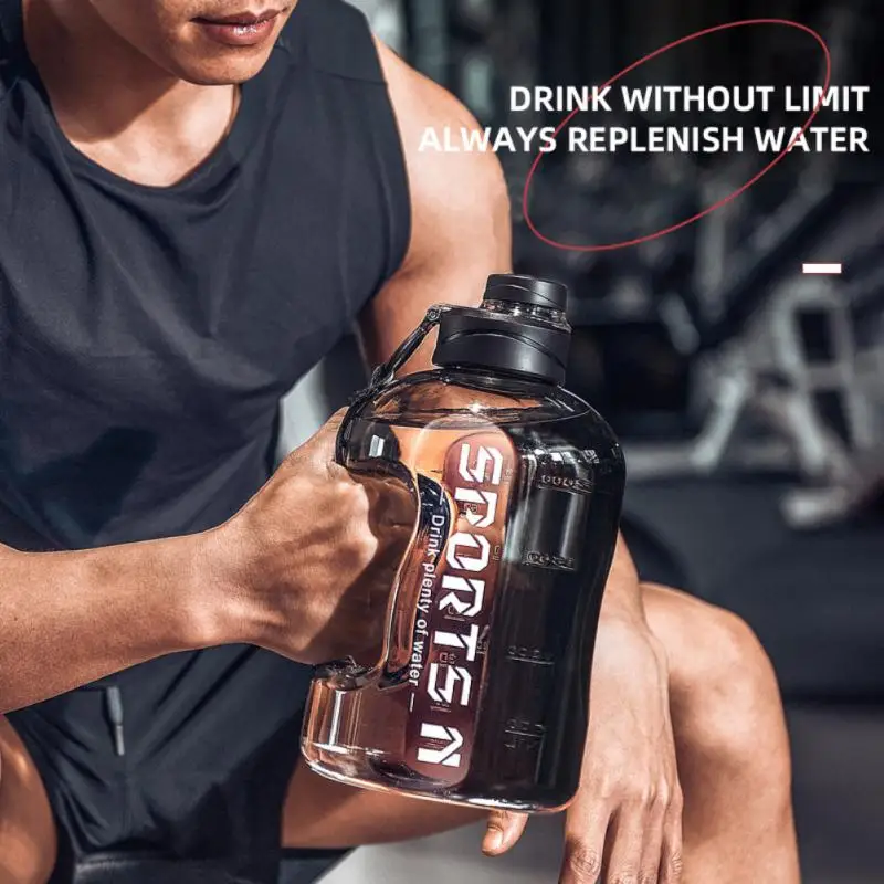 

1.7 L Large Capacity Water Bottle With Handle Portable Travel Bottles Plastic Water Kettle For Outdoor Training Sport Fitness