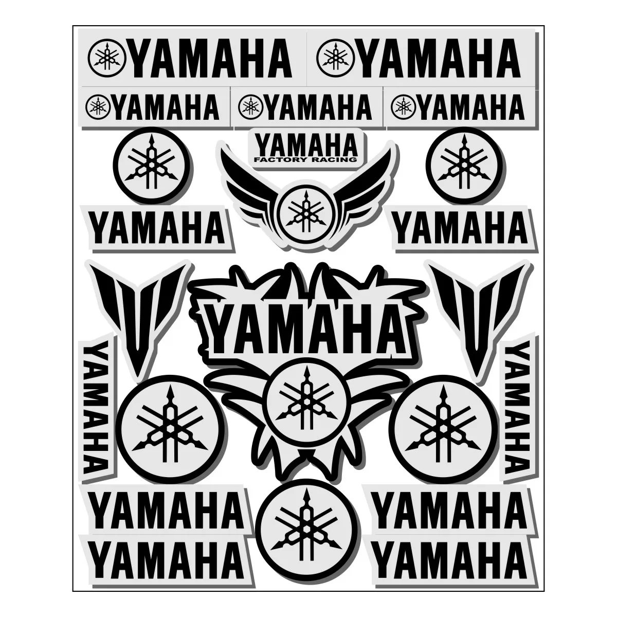 Виниловые светоотражающие наклейки Yamaha Набор наклеек с логотипом мотоцикла бак