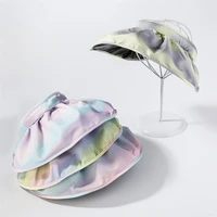 rainbow gradient foldable female shell hat all match spring summer uv protection sun hat women outdoor beach sun cap