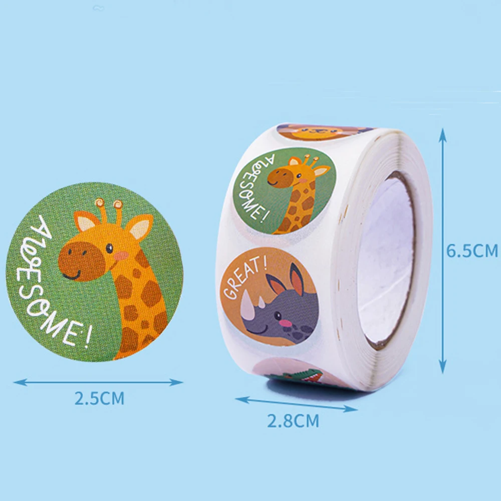 

50-500 шт., наклейки в виде животных для детей