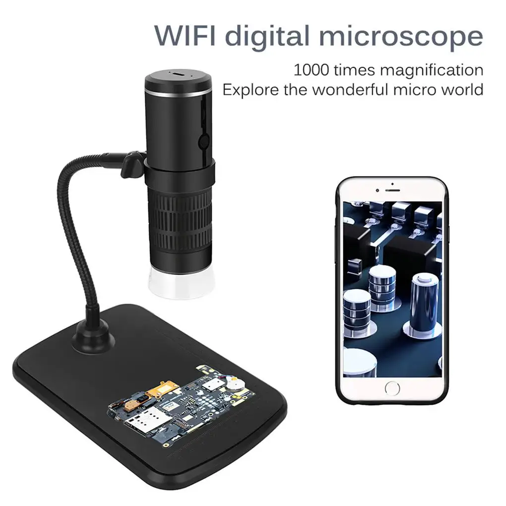 

Digital Wireless Microscope Rechargeable LED Lens Camera PC