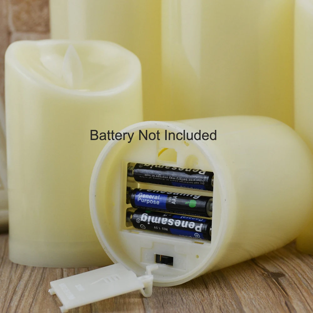 Светодиодный светильник для свечей беспламенная свеча чайный батарея питания