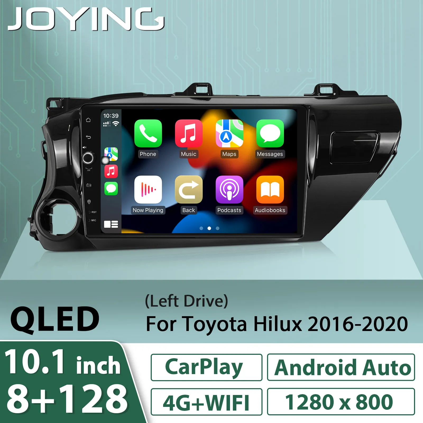 

Joying 10.1 Inch Autoradio Car Radio Head Unit Apple Carplay Android Auto After-Market Replacement For Toyota Hilux 2016 2020