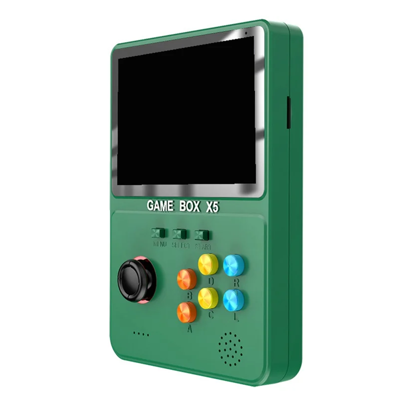 Фото A86G-Портативный портативный игровой плеер X5, 4,0 дюйма, 640x480 пикселей, игровая консоль для видео, подарки для детей, зеленый, прочный, простая установка №2