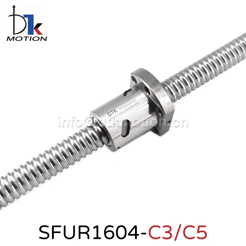 

DTK Taiwan SFU1604 Ground C3 C5 Lead 4mm R16 Ball Screw 200mm Thread Shaft High Precision Flange CNC Grind Spindles Replace TBI