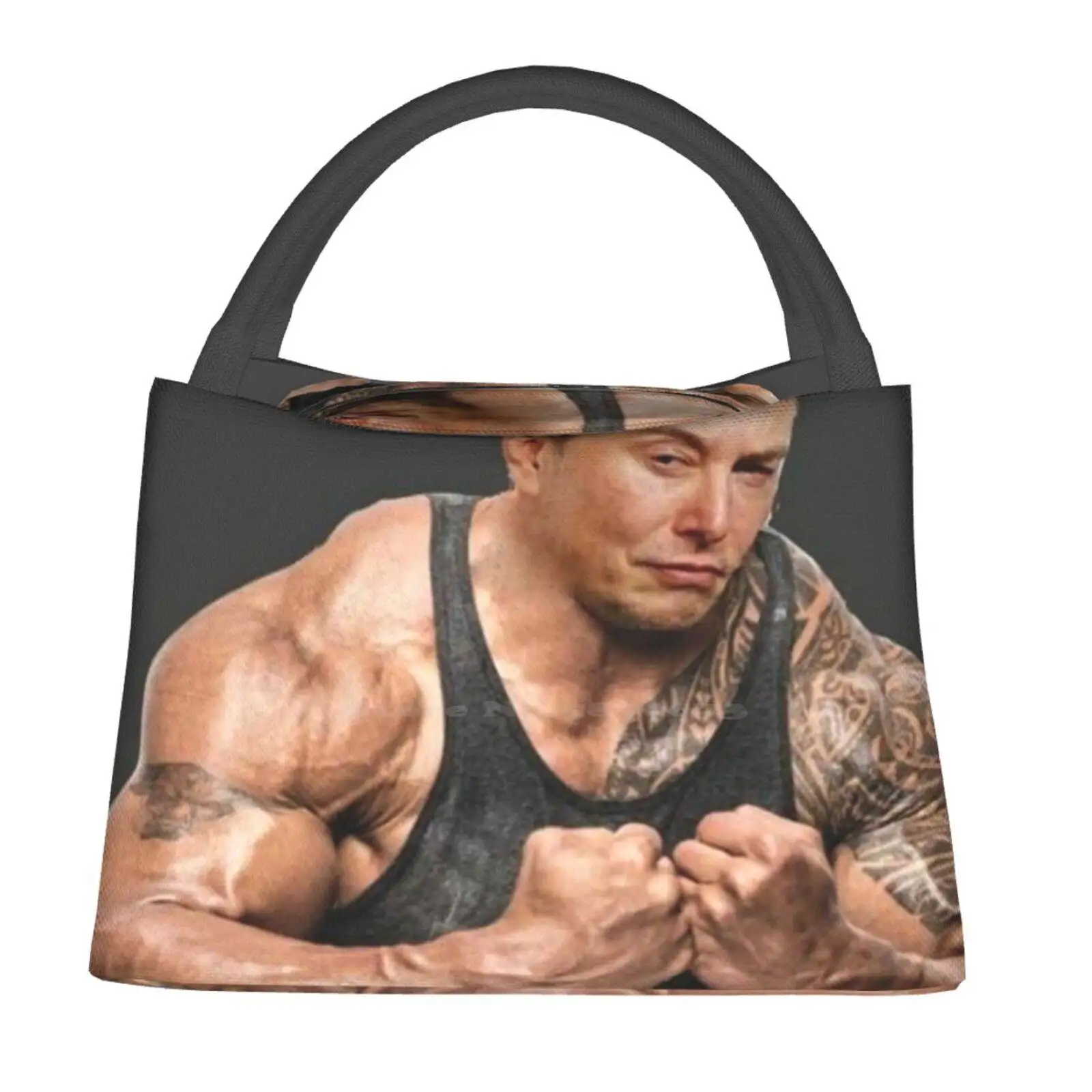 

Изолированная Термосумка Elon Muskular для офисных работников, студентов, арбуз мускусный, арбуз мускусный, смешной мем, юмор Тесла