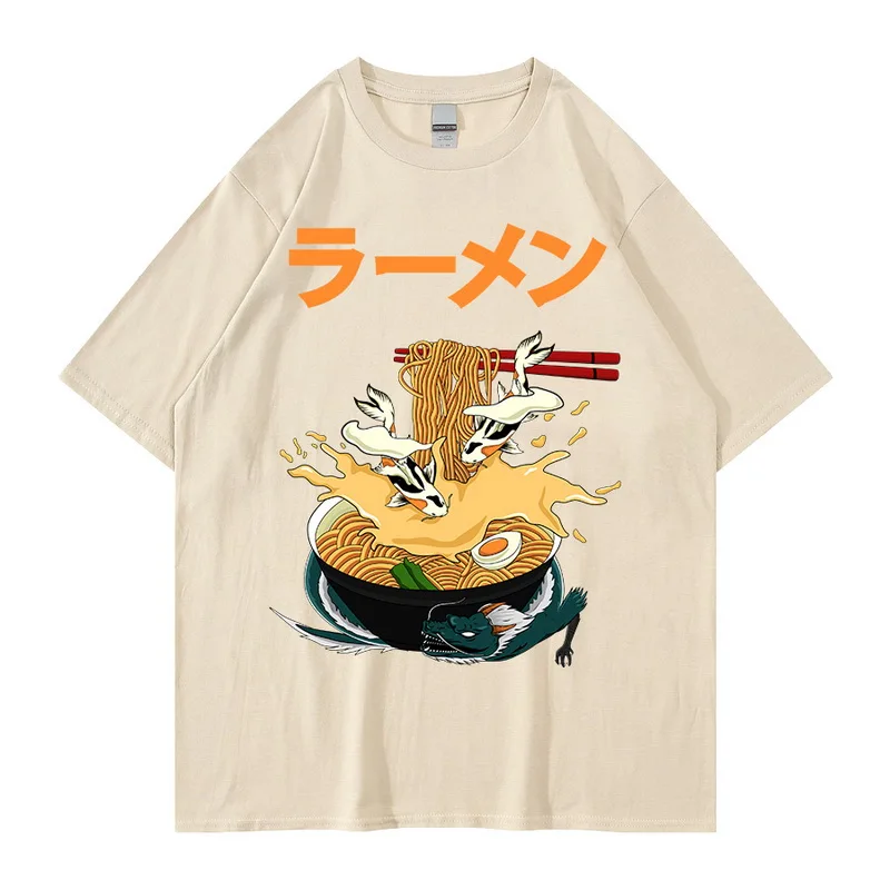 

Мужская футболка в стиле хип-хоп, хлопковая свободная футболка с коротким рукавом и графическим принтом, в стиле Харадзюку, 2022