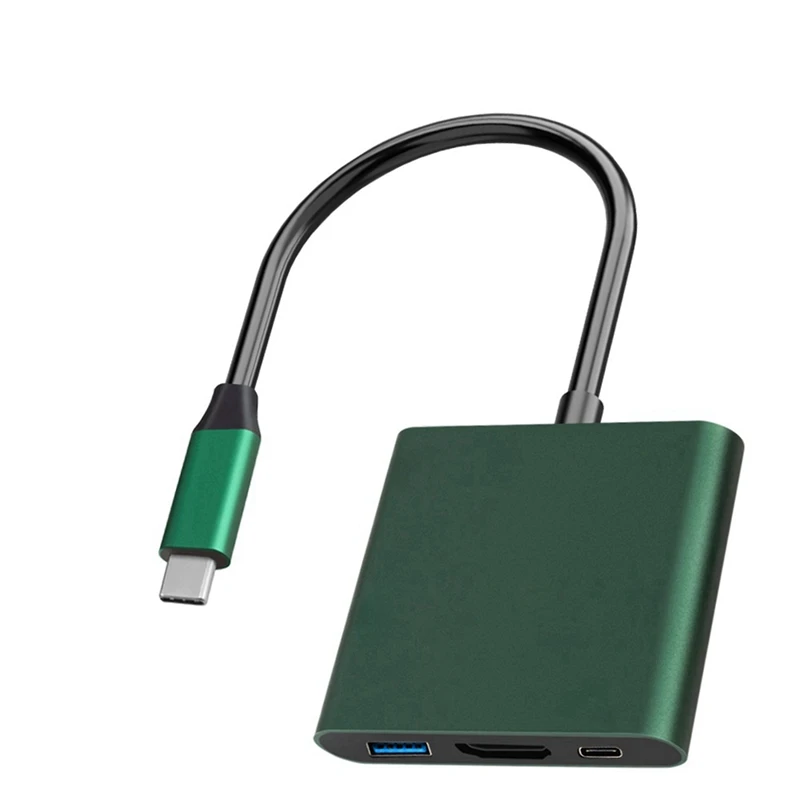 

3 In 1 USB-C Hub Adapter, 4K@30Hz Type C To HDMI-Compatible USB 3.0 PD Docking Station For Laptop Desktop,KT301