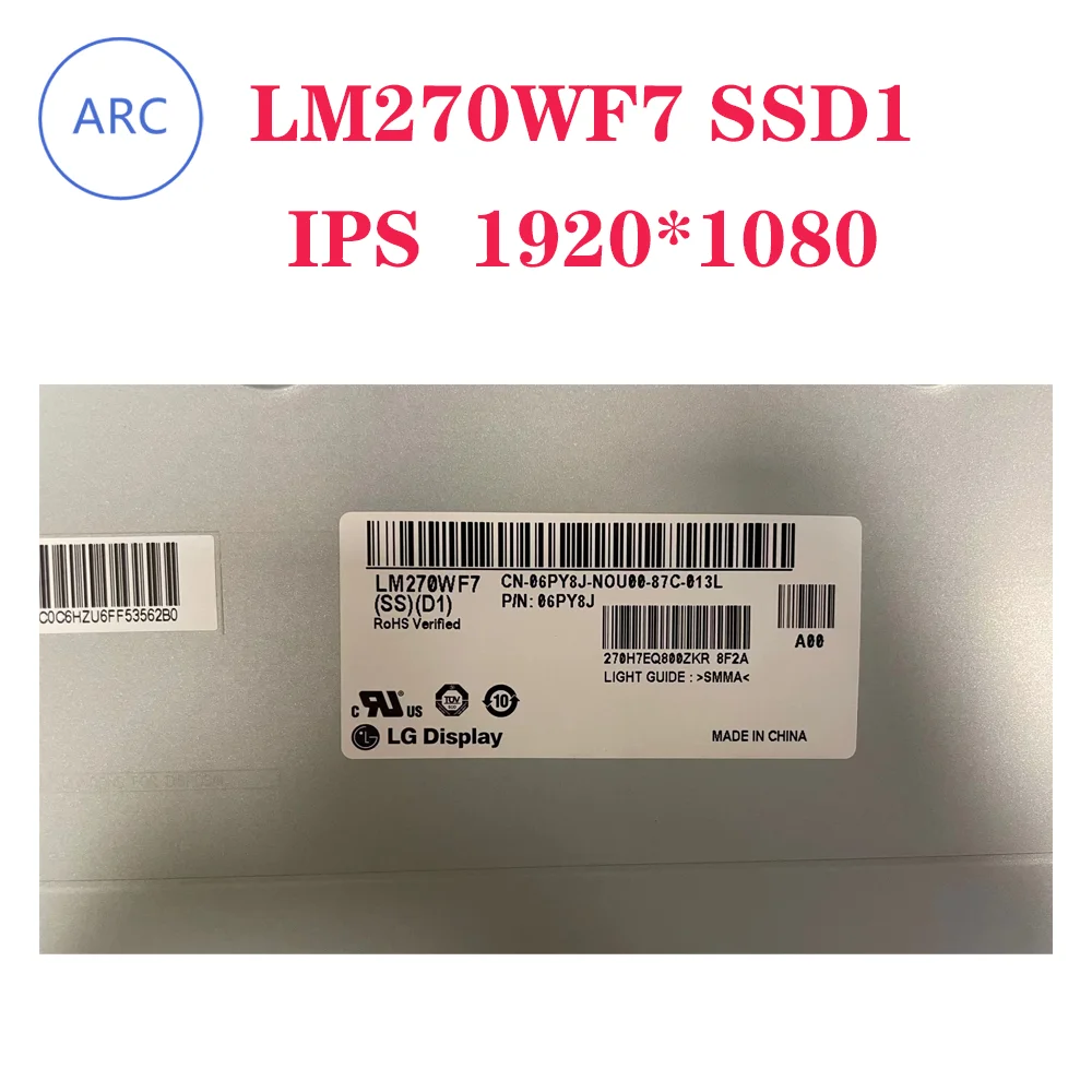 Новая оригинальная модель ЖК-экрана LM270WF7 SSD1 без сенсорного экрана IPS FHD 1920*1080