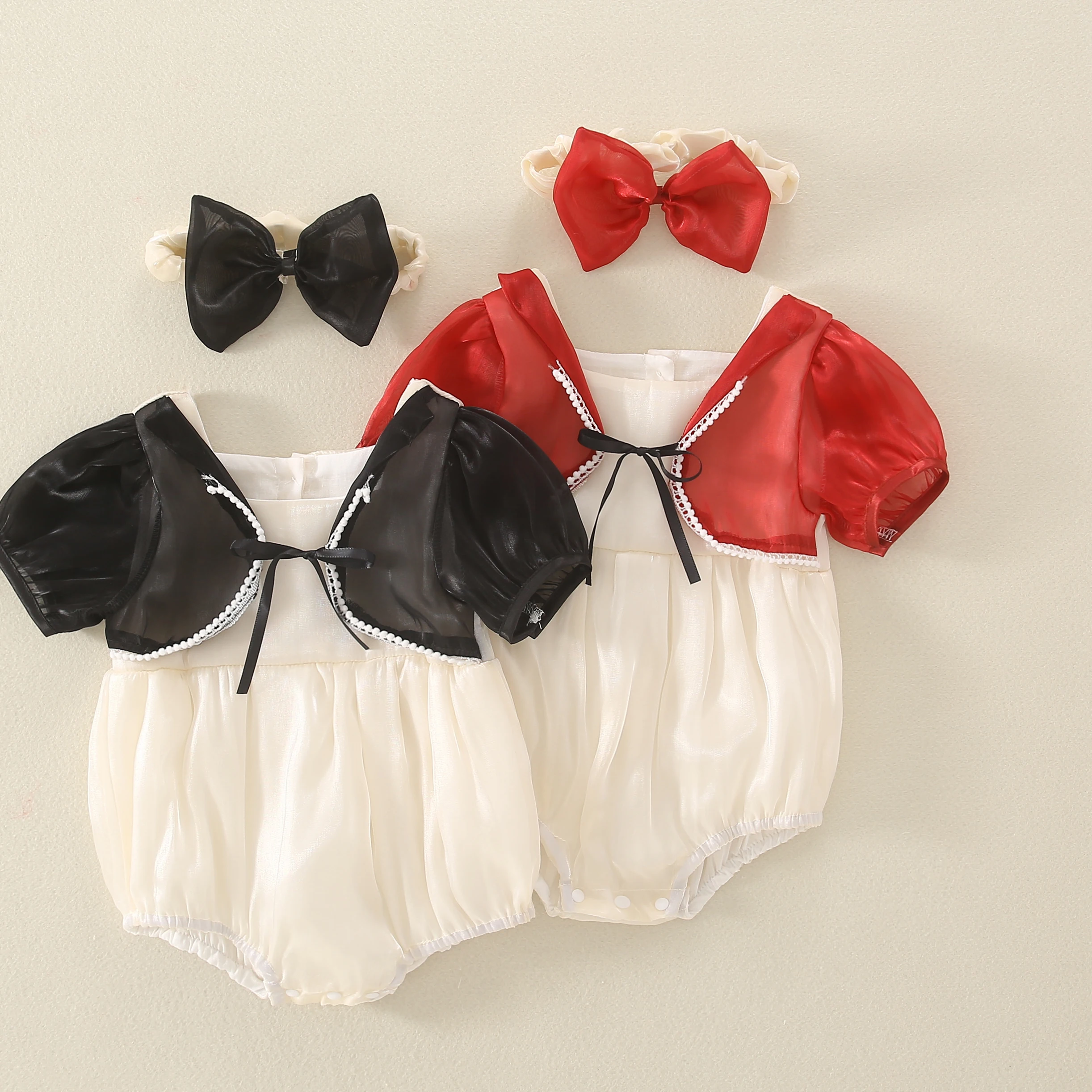 

Боди для маленьких девочек, одежда принцессы, Детский комбинезон с бантом, повязка на голову, Комбинезоны для младенцев, малышей, новорожденных, детей, девочек