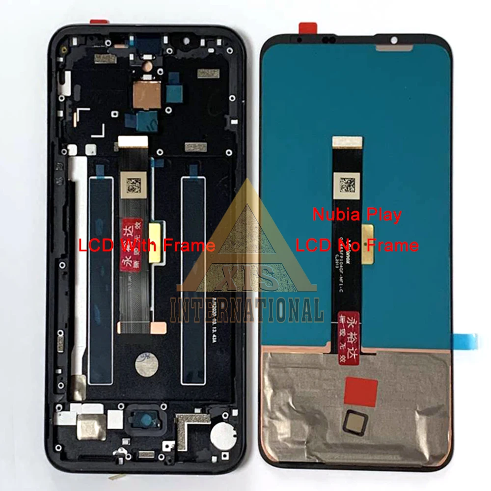 

6.26" Original For ZTE Nubia X LCD NX616J Display Screen Frame +Touch Panel Digitizer 6.65" For ZTE Nubia Play LCD NX651J Screen