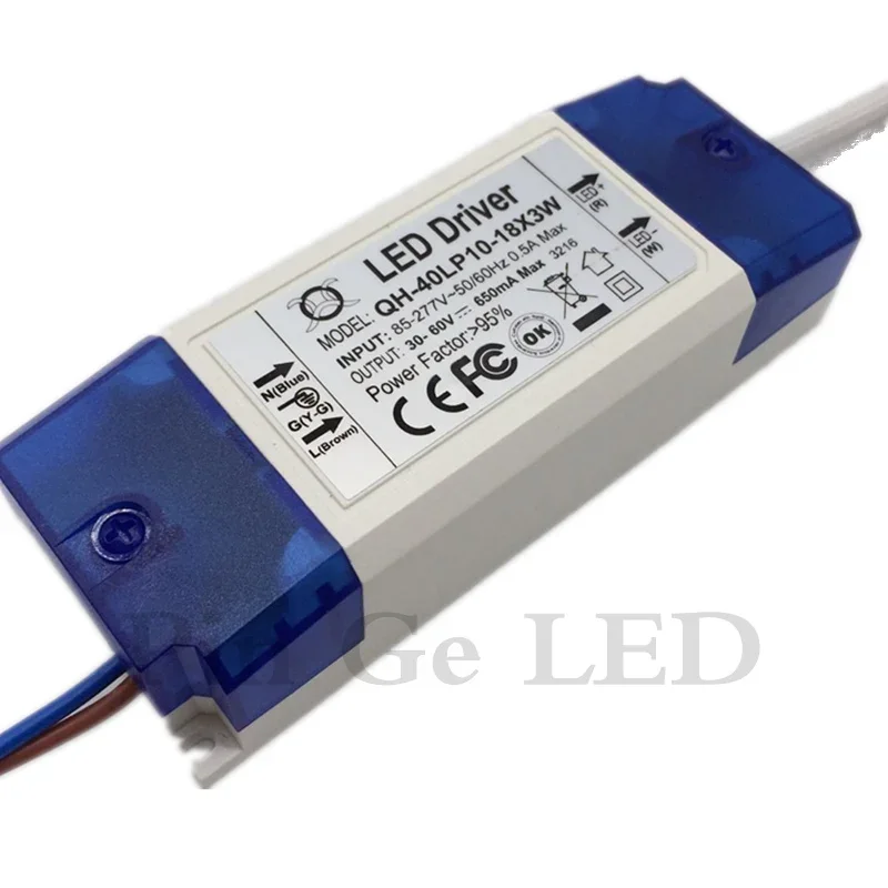 3 шт. 20 Вт 30 36 AC85-277V светодиодный драйвер 10-18x3 600 мА 30–60 В постоянного тока источник