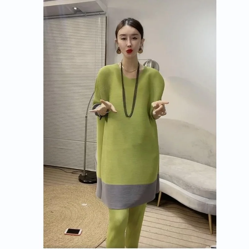

Mom's summer short-sleeved top Harem pants casual two-piece suit large size small incense wind fold fashion sets clothing