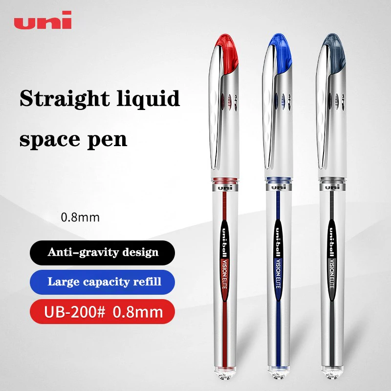 

5 шт., японские канцелярские принадлежности, ручка для подписей Uni, космическая ручка 0,8 мм, прямая жидкая ручка для подписей, милая гелевая ру...
