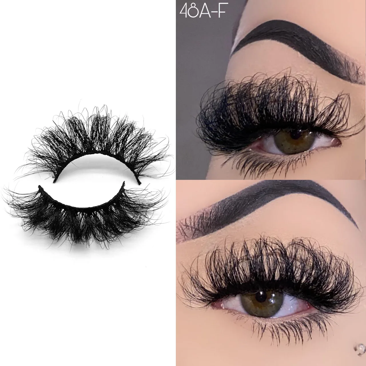 

25mm 3D mink eyelashes Soft Wispy Russian strip Volume hot sale lashes extension fluffy Long Thick False eyelashes new arrived