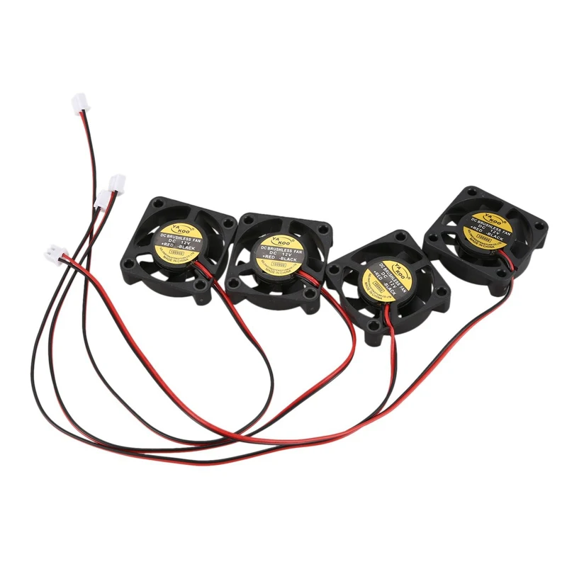 

4Pcs DC12V 0.1A 4Cm Cooling Fan For Computer Case CPU Cooler Radiator