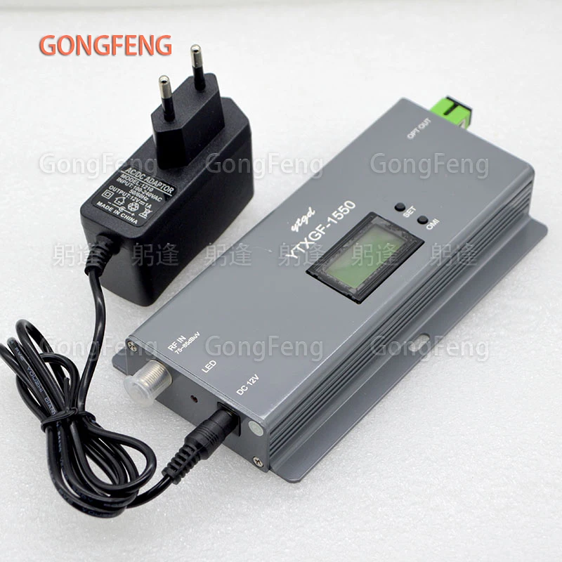 FTTH Indoor Optical Fiber Transmitter1310/1550nm CATV Optical Transmitter SC/APC Connector RF Input With LCD Display Wholesale