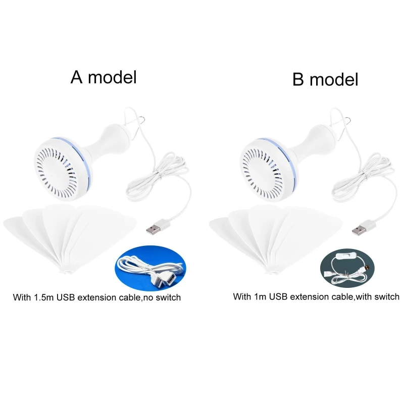 

16.5 Inch Portable Gazebo Canopy Fan 5W USB Ceiling Fan with 6 Blades Tent Fan