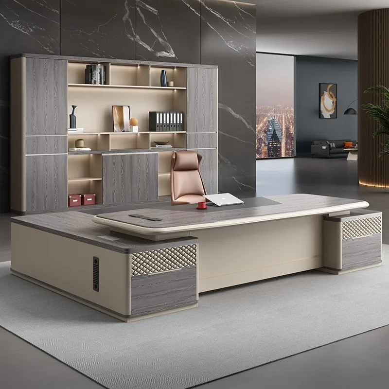

Simple And Modern President Office Desk And Chair Combination