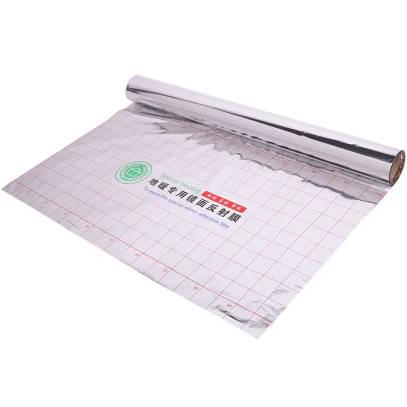 

Энергосберегающая алюминиевая фольга, изоляция, зеркальная Отражающая пленка для системы теплого пола, 2 квадратных метра, Лучшая цена