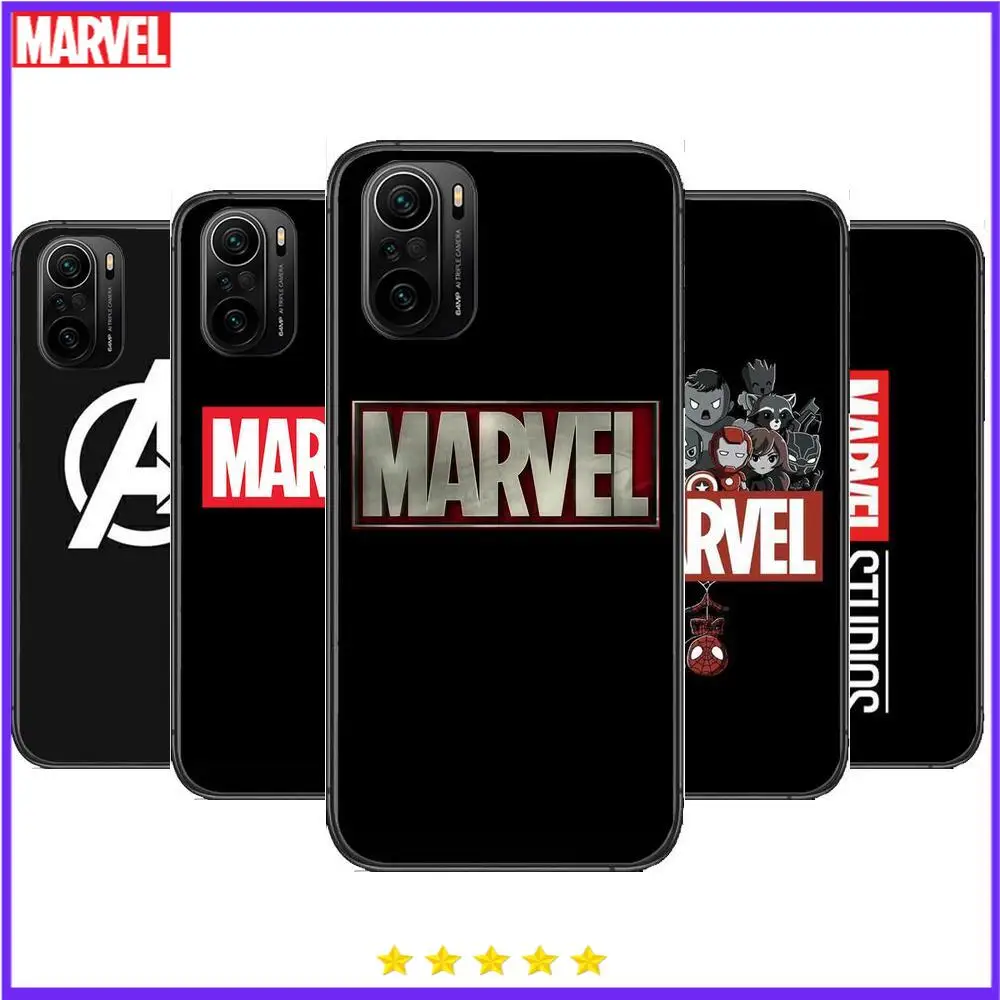 

Marvel logo luxury Phone Case For xiaomi redmi POCO F1 F2 F3 X3 Pro M3 9C 10T Lite NFC Black Cover Silicone Back Prett mi 10 ult