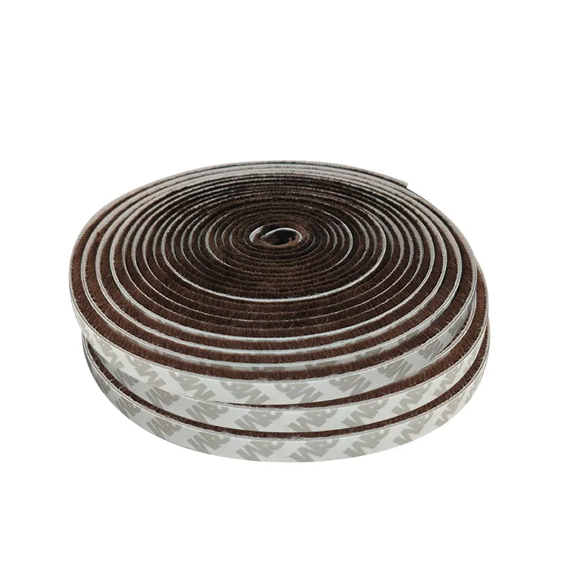 

5M/Roll 10M/Roll Self-adhesive Brush Strip Wind-proof Weatherstrip Home Door Window Wind-proof Sound Insulation Strips Gasket