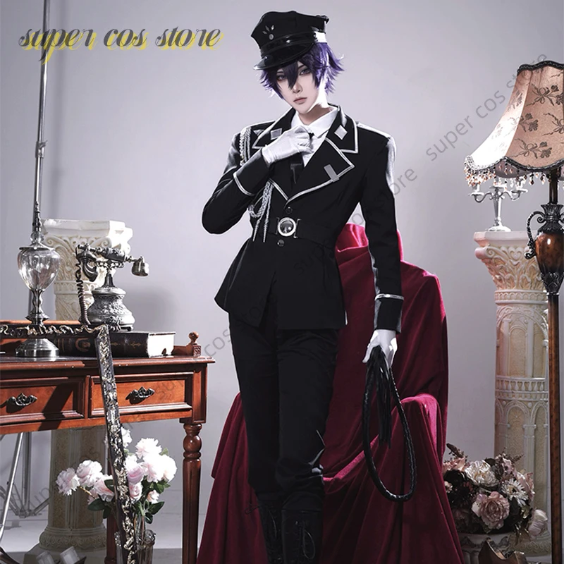 Aki Myojin Косплей Костюм Парик Sweet Punishment Watashi Wa Kanshu Senyou Pet Guard Униформа Шляпа Кнут