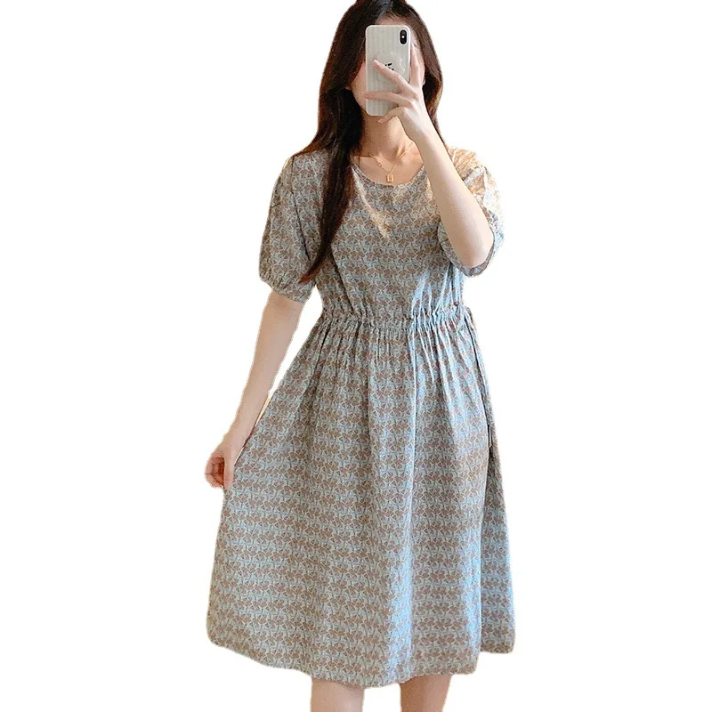 

Summer Women's Pajamas Belt Robe Night Dress Sleepwear Cotton Silk Nightgowns