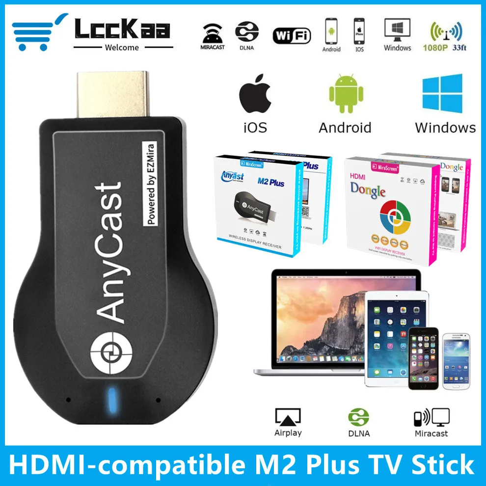 1080P M2 Plus TV Stick Anycast для Smart HDMI-совместимый адаптер телевизора |