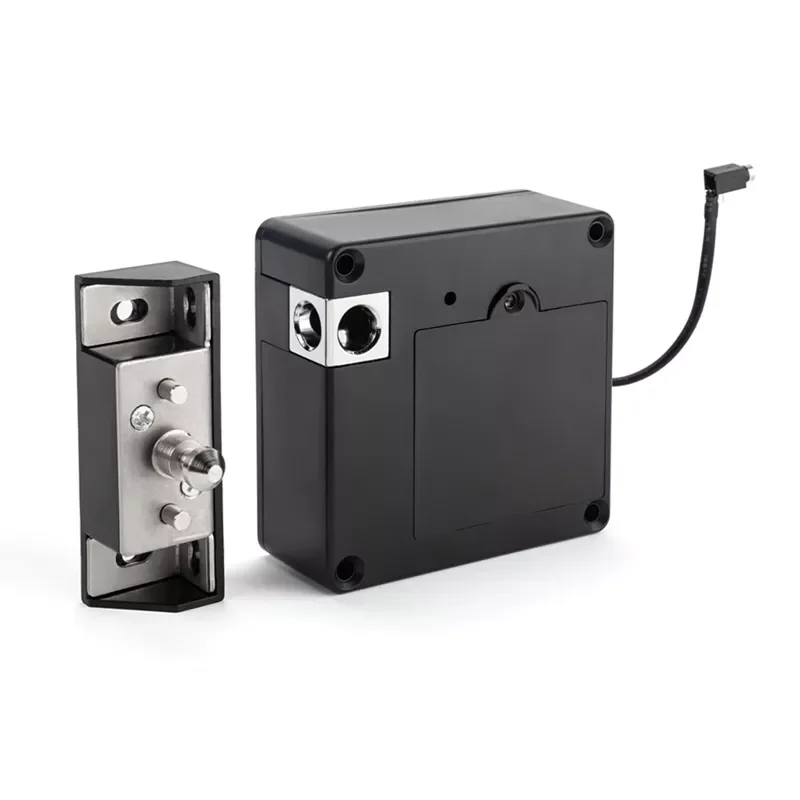 

Smart Drawer Electronic RFID Door Lock Hidden DIY Wooden Cabinet Door Locks With Extra Power Cable 13.56MHz RFID Tag IC Card
