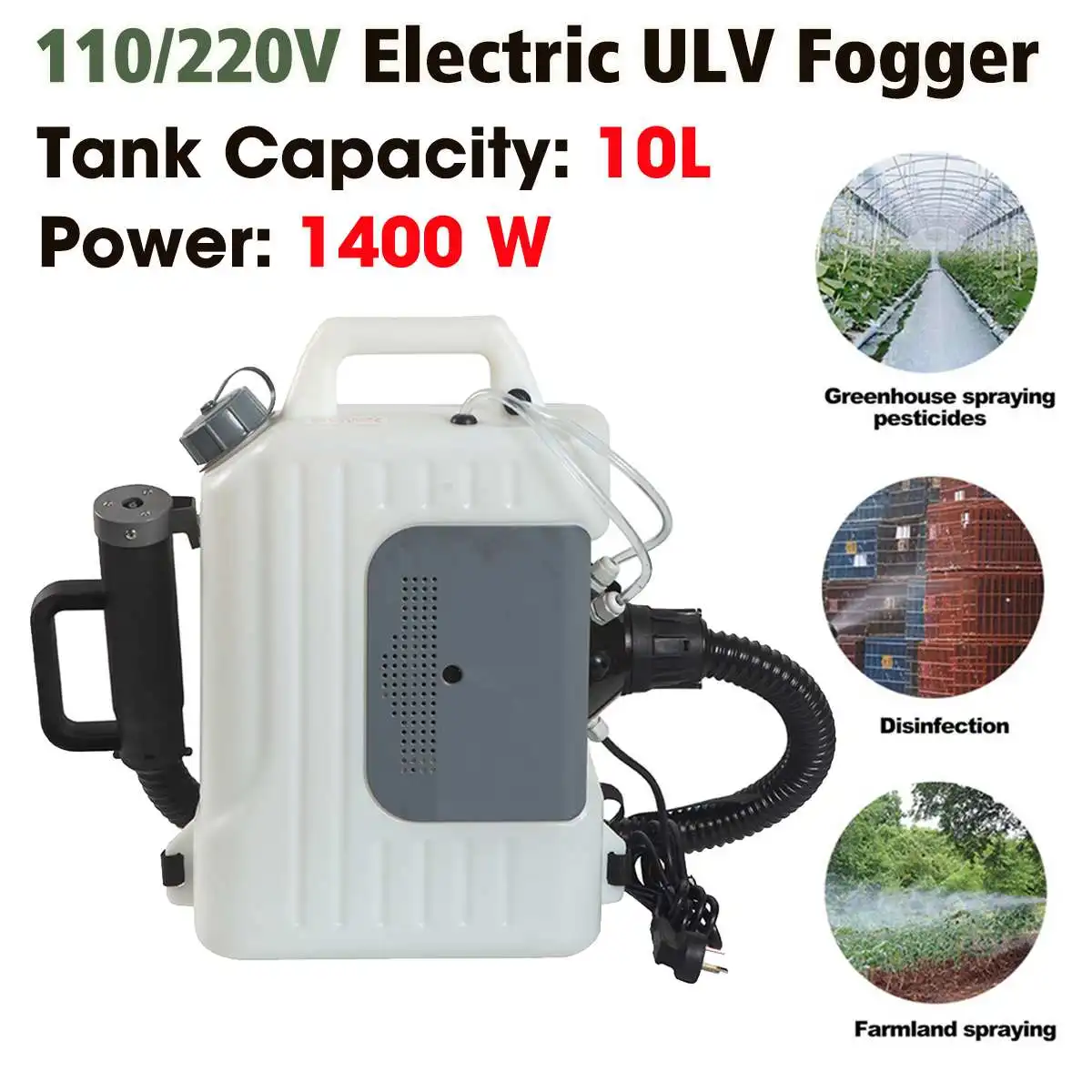 

10L Electric Sprayer ULV Fogger Sprayer Mosquito Killer Disinfection Machine Insecticide Atomizer Fight Drugs Spray Distance