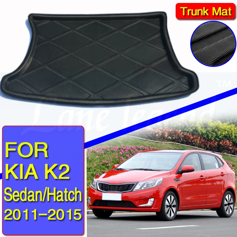 

For Kia K2 Rio 2011-2015 Hatchback Sedan Tailored Boot Liner Tray Car Rear Trunk Cargo Mat Floor Sheet Carpet Mud Protective Pad