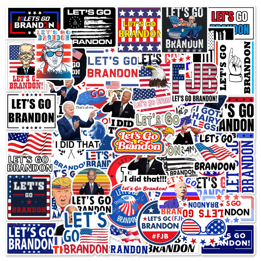 

Free 50pcs Trend LET'S GO BRANDON Notebook Decoration Sticker Gift Toy