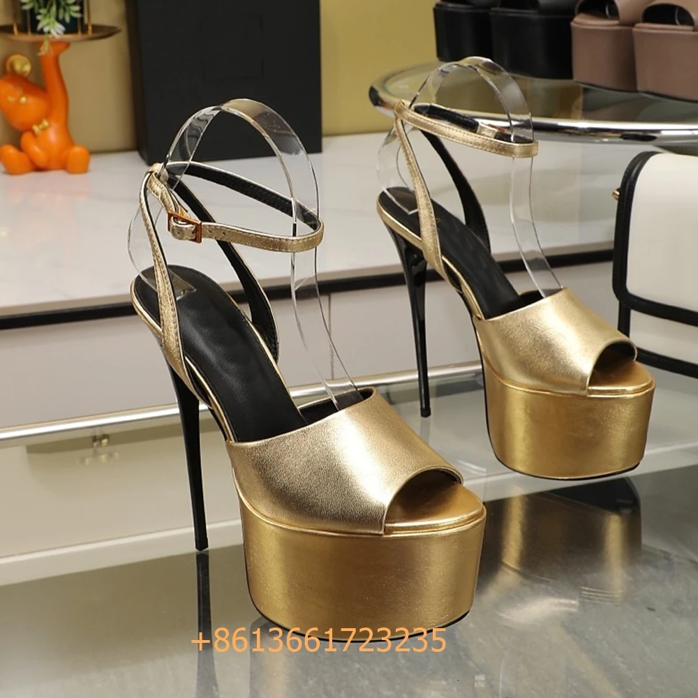 2025 женские босоножки на очень высоком каблуке из лакированной кожи с открытым