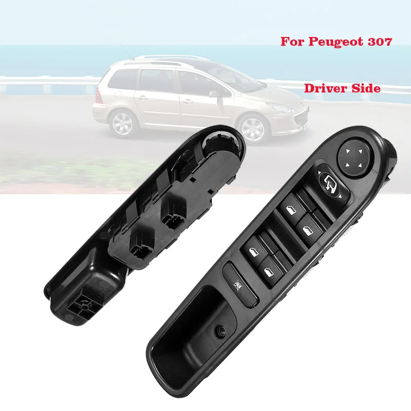

For Peugeot 307 Window Switch Left Front Car Switch Window Control Glass Frame Riser 6554.KT for Peugeot 307 SW 2000-2007 6554KT