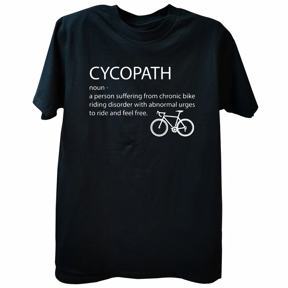 

Смешные футболки Cycopath с изображением велосипеда, велосипеда, мотоцикла, колеса, короткий рукав, подарки на день рождения, футболка, повседне...