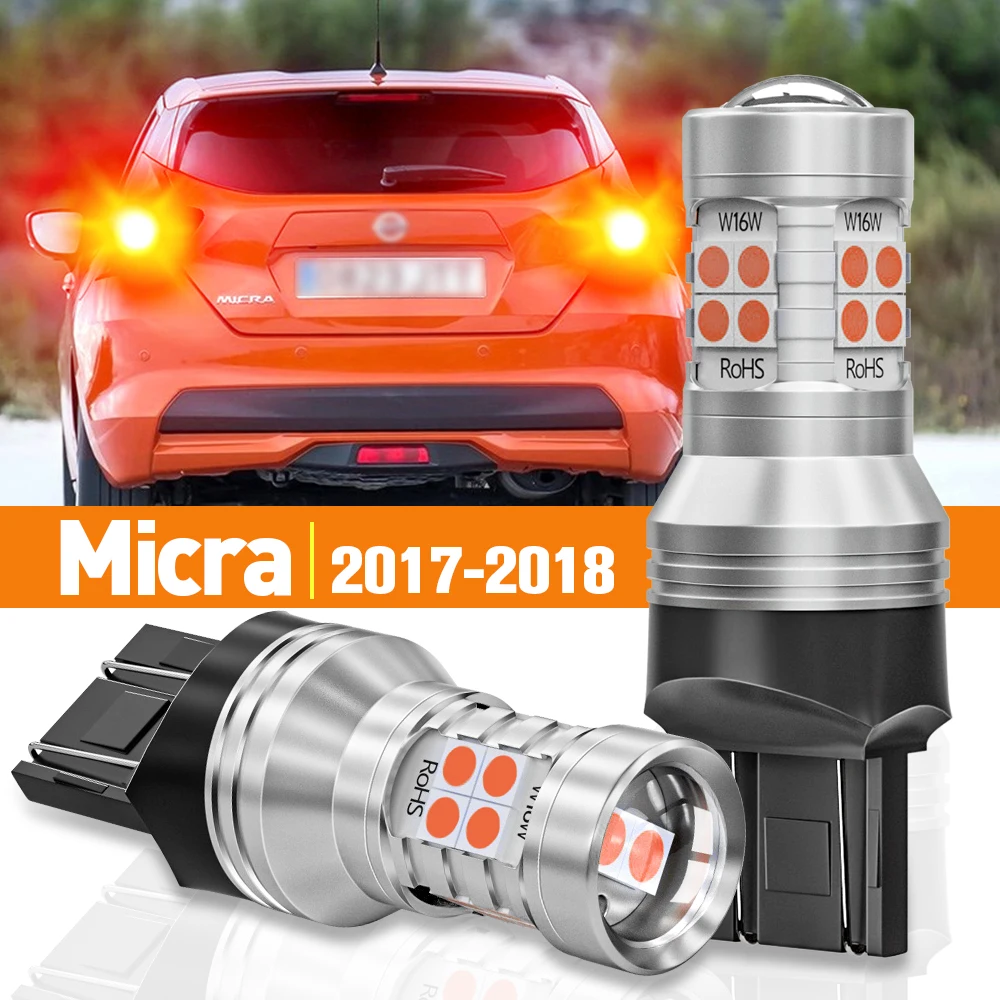 

2pcs LED Brake Light For Nissan Micra 2017 2018 Accessories Canbus Lamp