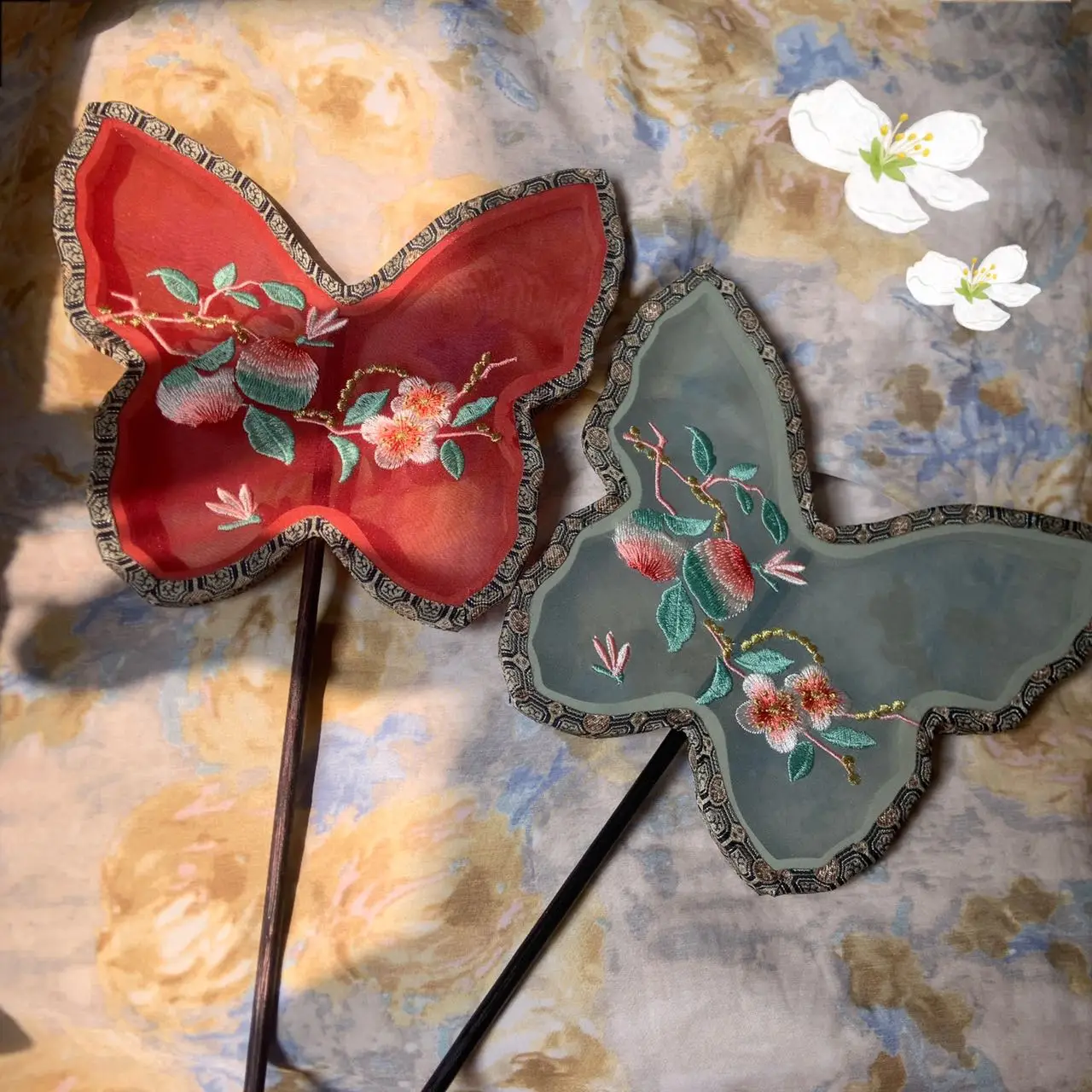 2022 китайские фанаты ханьфу традиционный старинный стиль различные формы Вышивка