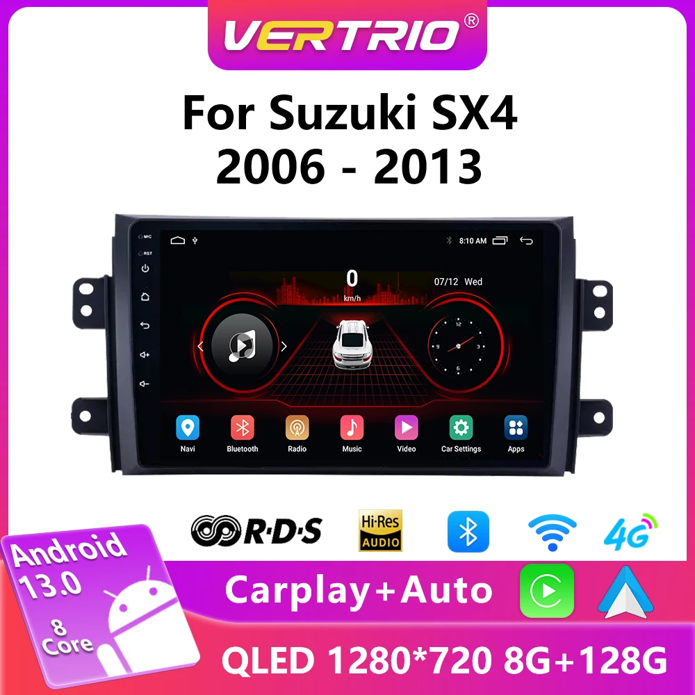 Android 12 для Suzuki SX4 2006-2013 Fiat Sedici 2005-2014 Автомобильный радиоприемник Мультимедийная