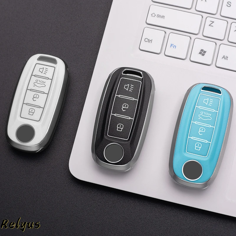 

Fashion TPU Car Smart Key Case Cover For Venucia D60 D60EV T60 T60EV T70 T90 M50V 3 4 Buttons Keychain Keyless Protector Shell