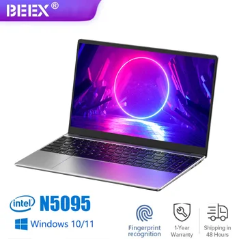 BEEX 15.6 inch Fingerprint Boot Intel N5095 Windows 10 DDR4 16/12GB Ram 128/256/512GB SSD 2.4G/5.0G Wifi Bluetooth Gaming Laptop 1